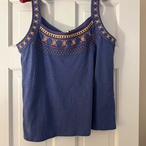 Sundance dark periwinkle Embroidered Tank Top